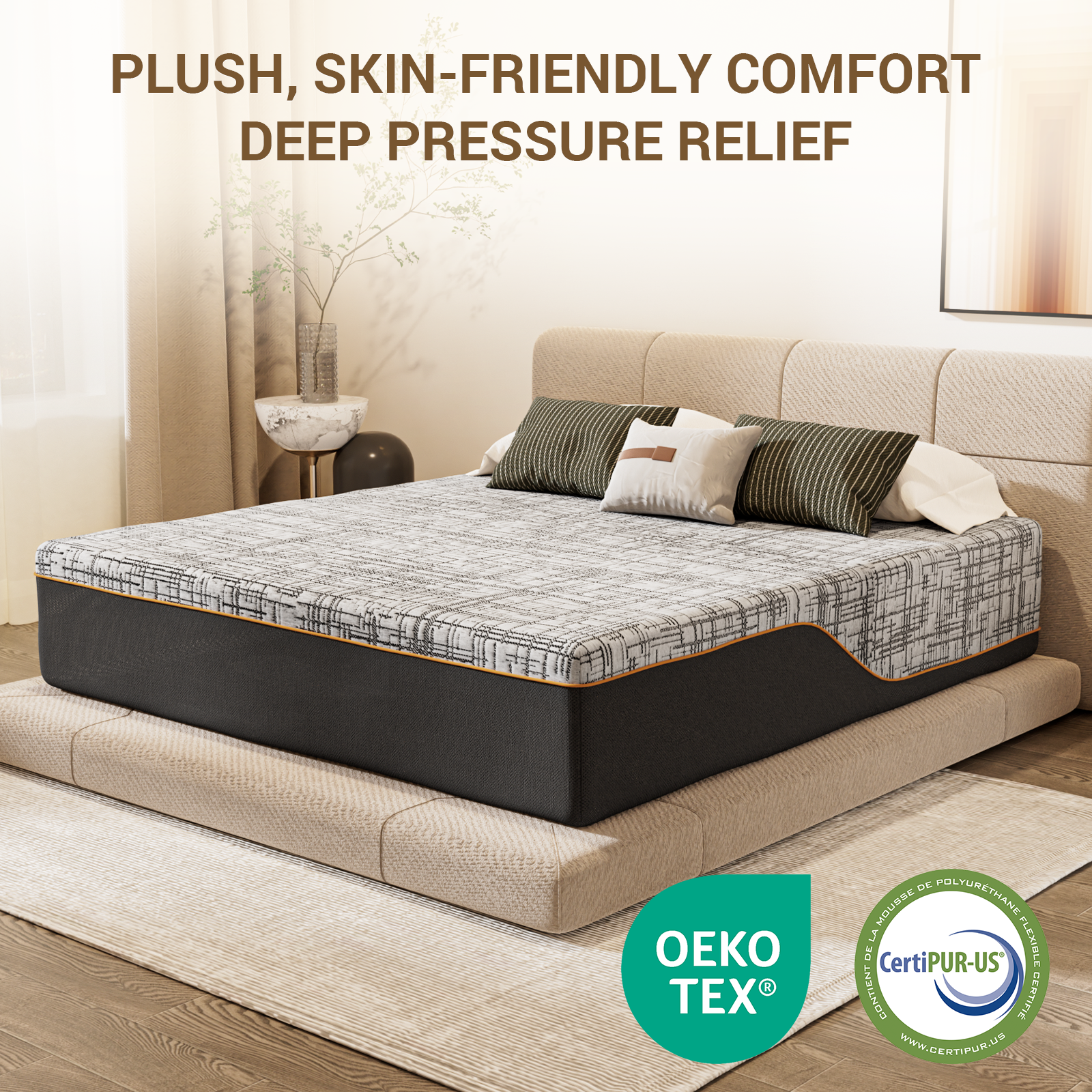 Nordhive Earth-10''12''14''Memory Foam Mattress