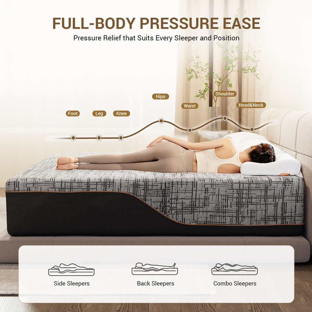 Nordhive Earth-10''12''14''Memory Foam Mattress