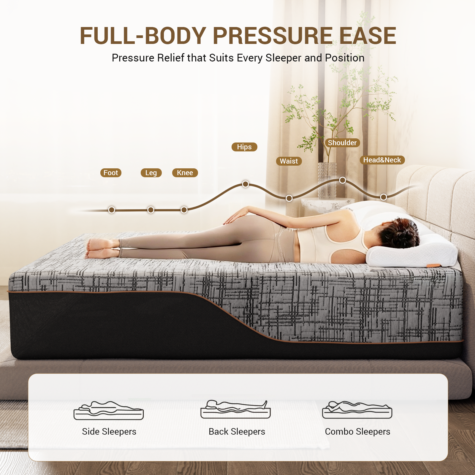 Nordhive Earth-10''12''14''Memory Foam Mattress